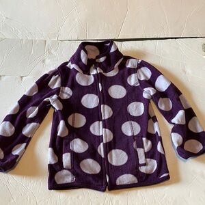 Girls old navy purple polka jacket fleece jacket Sz 3T